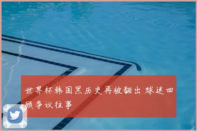世界杯韩国黑历史再被翻出 球迷回顾争议往事